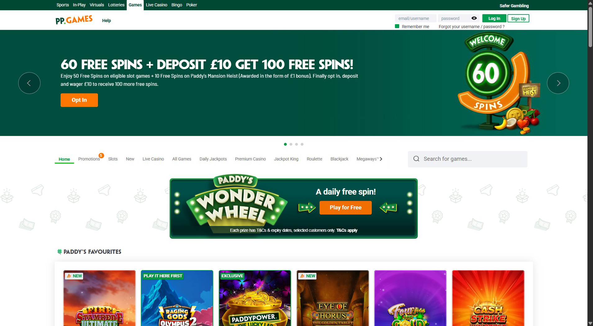1. Paddy Power Games - Best Bank Transfer Casino Pick